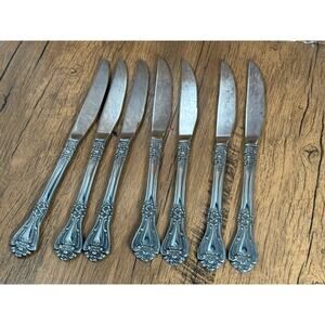 Oneida Rogers Deluxe Stainless Dinner Knives Set Of 7